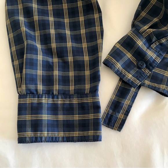 Columbia Men's Omni Shade Button Down Vented Shirt / Windbreaker M Blue / Yellow - Picture 14 of 16